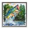 Stupell Industries Splashing Bass Fish Floater Framed Canvas Wall Art Design by LSR Design Studio